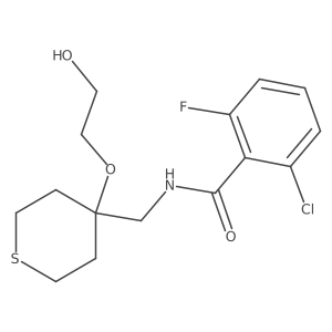2-chloro-6-fluoro-N-{[4-(2-hydroxyethoxy)thian-4-yl]methyl}benzamide结构式