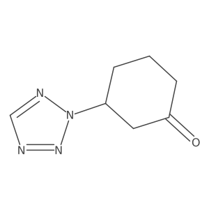 3-(2H-tetrazol-2-yl)cyclohexanone Structure