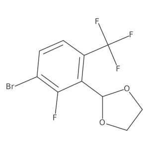 2-[3-Bromo-2-fluoro-6-(trifluoromethyl)phenyl]-1,3-dioxolane Structure