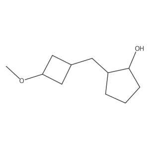 rac-(1R,2S)-2-[(3-methoxycyclobutyl)methyl]cyclopentan-1-ol结构式