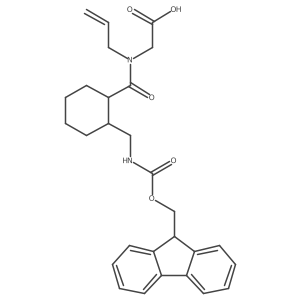 rac-2-{1-[(1R,2S)-2-[({[(9H-fluoren-9-yl)methoxy]carbonyl}amino)methyl]cyclohexyl]-N-(prop-2-en-1-yl)formamido}acetic acid Structure