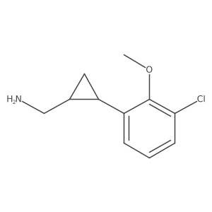 rac-[(1R,2R)-2-(3-chloro-2-methoxyphenyl)cyclopropyl]methanamine Structure