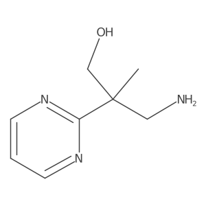 3-Amino-2-methyl-2-(pyrimidin-2-yl)propan-1-ol结构式