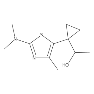 1-{1-[2-(Dimethylamino)-4-methyl-1,3-thiazol-5-yl]cyclopropyl}ethan-1-ol Structure