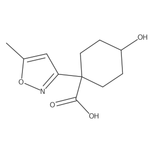 4-Hydroxy-1-(5-methyl-1,2-oxazol-3-yl)cyclohexane-1-carboxylic acid Structure