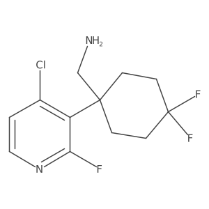 [1-(4-Chloro-2-fluoropyridin-3-yl)-4,4-difluorocyclohexyl]methanamine结构式