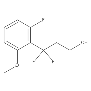 3,3-Difluoro-3-(2-fluoro-6-methoxyphenyl)propan-1-ol结构式