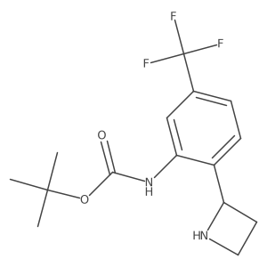 tert-butyl N-[2-(azetidin-2-yl)-5-(trifluoromethyl)phenyl]carbamate结构式