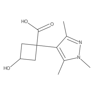 3-hydroxy-1-(trimethyl-1H-pyrazol-4-yl)cyclobutane-1-carboxylic acid Structure