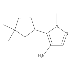 5-(3,3-dimethylcyclopentyl)-1-methyl-1H-pyrazol-4-amine结构式