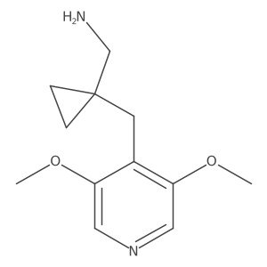 {1-[(3,5-Dimethoxypyridin-4-yl)methyl]cyclopropyl}methanamine Structure