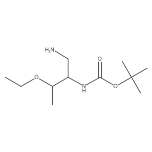 tert-butyl N-(1-amino-3-ethoxybutan-2-yl)carbamate结构式