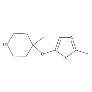 4-Methyl-4-[(2-methyl-1,3-thiazol-5-yl)oxy]piperidine结构式