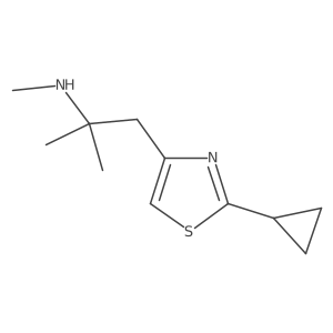 [1-(2-Cyclopropyl-1,3-thiazol-4-yl)-2-methylpropan-2-yl](methyl)amine结构式