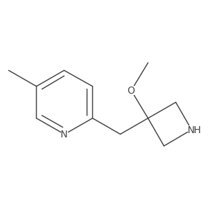 2-[(3-Methoxyazetidin-3-yl)methyl]-5-methylpyridine Structure