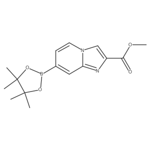 7-(4,4,5,5-Tetramethyl-1,3,2-dioxaborolan-2-yl)imidazo[1,2-a]pyridine-2-carboxylic acid methyl ester Structure