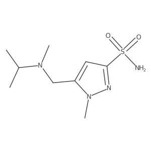 5-((isopropyl(methyl)amino)methyl)-1-methyl-1H-pyrazole-3-sulfonamide结构式