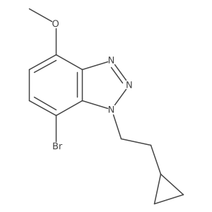 7-bromo-1-(2-cyclopropylethyl)-4-methoxy-1H-1,2,3-benzotriazole结构式