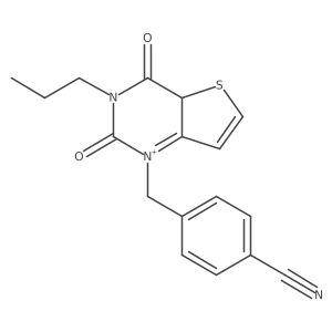 4-[(2,4-dioxo-3-propyl-4aH-thieno[3,2-d]pyrimidin-1-ium-1-yl)methyl]benzonitrile Structure