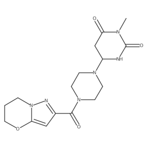 6-[4-(6,7-dihydro-5H-pyrazolo[5,1-b][1,3]oxazine-2-carbonyl)piperazin-1-yl]-3-methyl-1,3-diazinane-2,4-dione结构式