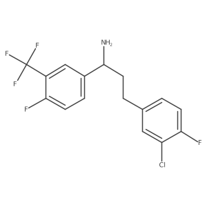 3-(3-Chloro-4-fluorophenyl)-1-[4-fluoro-3-(trifluoromethyl)phenyl]propan-1-amine结构式