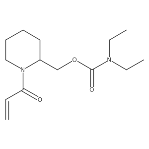 (1-Prop-2-enoylpiperidin-2-yl)methyl N,N-diethylcarbamate结构式