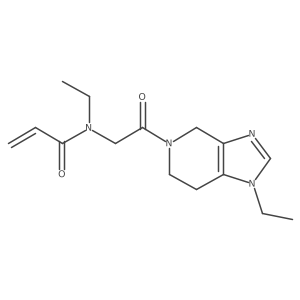 N-Ethyl-N-[2-(1-ethyl-6,7-dihydro-4H-imidazo[4,5-c]pyridin-5-yl)-2-oxoethyl]prop-2-enamide结构式