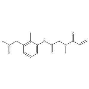 N-({[3-(methanesulfinylmethyl)-2-methylphenyl]carbamoyl}methyl)-N-methylprop-2-enamide Structure