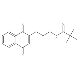 N-(3-(1,4-Dioxo-1,4-dihydronaphthalen-2-yl)propyl)pivalamide Structure