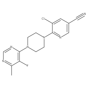 5-Chloro-6-[4-(5-fluoro-6-methylpyrimidin-4-yl)piperazin-1-yl]pyridine-3-carbonitrile Structure
