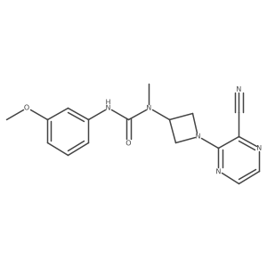 3-[1-(3-Cyanopyrazin-2-yl)azetidin-3-yl]-1-(3-methoxyphenyl)-3-methylurea结构式