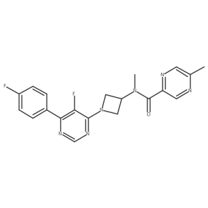 N-{1-[5-fluoro-6-(4-fluorophenyl)pyrimidin-4-yl]azetidin-3-yl}-N,5-dimethylpyrazine-2-carboxamide Structure
