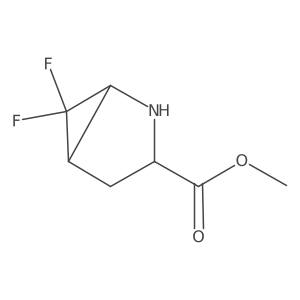 methyl (1R,3S,5S)-6,6-difluoro-2-azabicyclo[3.1.0]hexane-3-carboxylate结构式