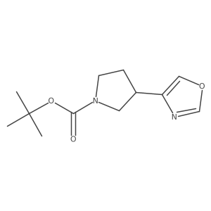 tert-Butyl (S)-3-(oxazol-4-yl)pyrrolidine-1-carboxylate Structure