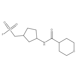 rac-[(1R,3S)-3-(oxane-4-amido)cyclopentyl]methanesulfonyl fluoride结构式