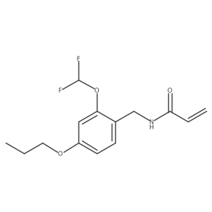 N-[[2-(Difluoromethoxy)-4-propoxyphenyl]methyl]prop-2-enamide结构式