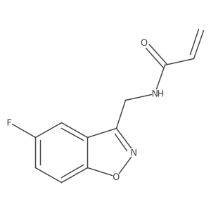 N-[(5-Fluoro-1,2-benzoxazol-3-yl)methyl]prop-2-enamide结构式