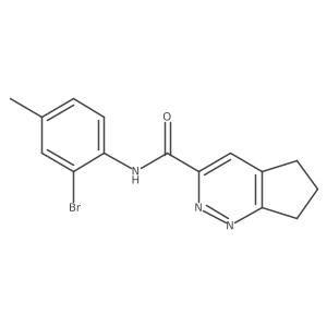 N-(2-bromo-4-methylphenyl)-5H,6H,7H-cyclopenta[c]pyridazine-3-carboxamide结构式