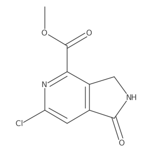 Methyl 6-chloro-1-oxo-2,3-dihydro-1H-pyrrolo[3,4-c]pyridine-4-carboxylate结构式