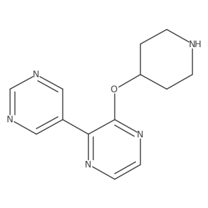 2-(Piperidin-4-yloxy)-3-(pyrimidin-5-yl)pyrazine结构式