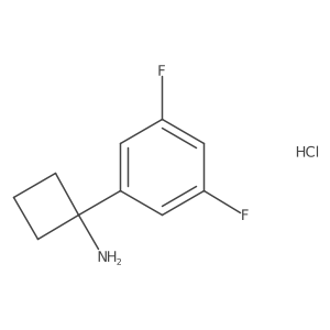 1-(3,5-Difluorophenyl)cyclobutan-1-amine;hydrochloride Structure