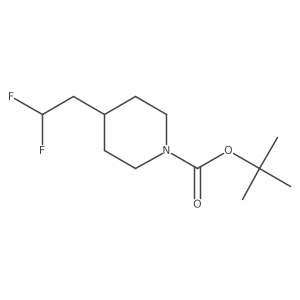 4-(2,2-Difluoroethyl)piperidine-1-carboxylic acid tert-butyl ester结构式