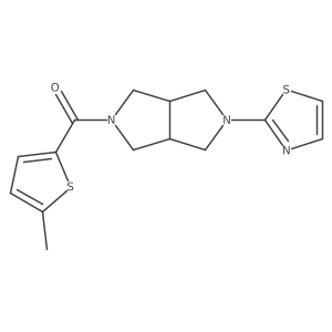 2-[5-(5-Methylthiophene-2-carbonyl)-octahydropyrrolo[3,4-c]pyrrol-2-yl]-1,3-thiazole结构式