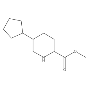 Methyl 5-cyclopentylpiperidine-2-carboxylate Structure