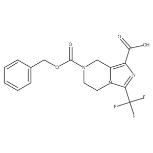 7-[(benzyloxy)carbonyl]-3-(trifluoromethyl)-5H,6H,7H,8H-imidazo[1,5-a]pyrazine-1-carboxylic acid Structure