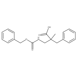 2-Benzyl-3-{[(benzyloxy)carbonyl]amino}-2-methylpropanoic acid结构式