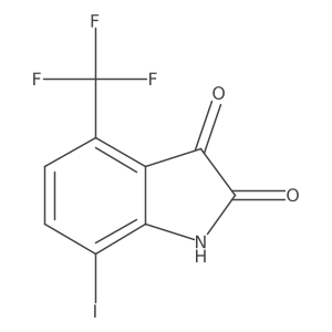 1H-Indole-2,3-dione, 7-iodo-4-(trifluoromethyl)-结构式
