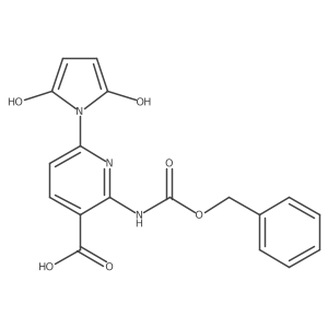 2-{[(benzyloxy)carbonyl]amino}-6-(2,5-dihydroxy-1H-pyrrol-1-yl)pyridine-3-carboxylic acid Structure