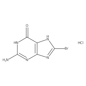 2-amino-8-bromo-6,9-dihydro-1H-purin-6-one hydrochloride结构式