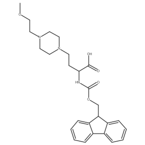 2-({[(9H-fluoren-9-yl)methoxy]carbonyl}amino)-4-[4-(2-methoxyethyl)piperazin-1-yl]butanoic acid结构式